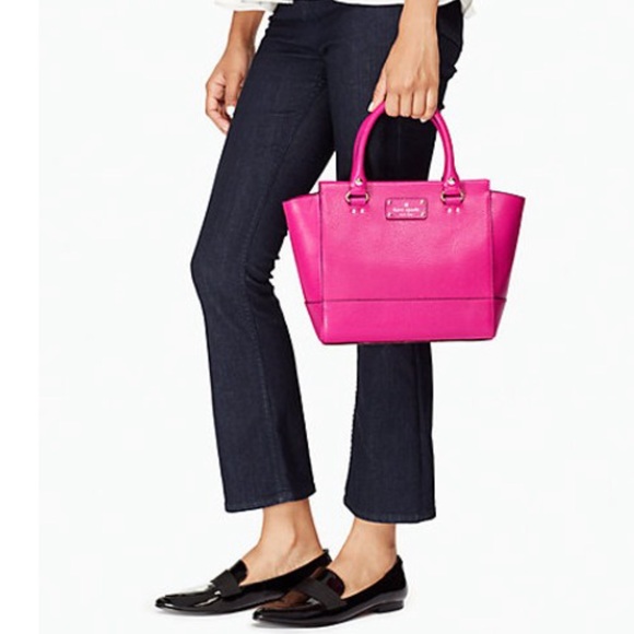 KATE SPADE Wellesley Small Camryn Sweetheart Pink Leather Satchel - Picture 11 of 11